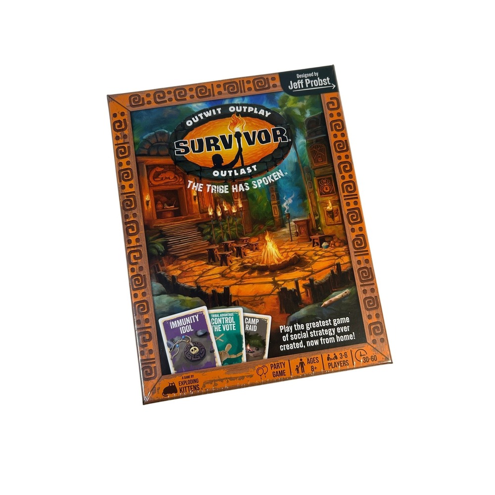 Survivor The Tribe Has Spoken Card Game Exploding Kittens Jeff Probst New Sealed